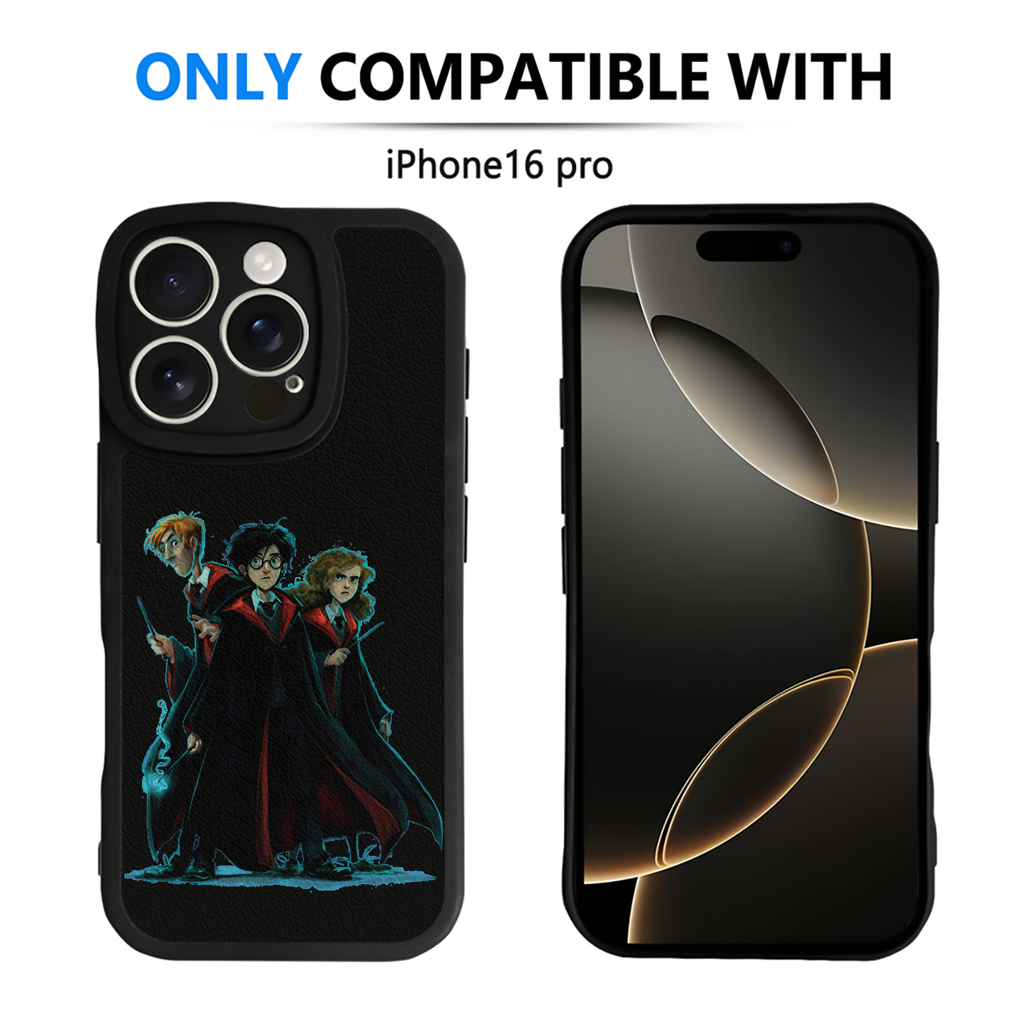 （画像用） Harry Potter ハリー・ポッターシリーズ 【iPhone 16シリーズ対応】シリコンスマホケース（レザー調） 材質：シリコン